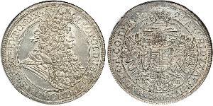 1 Thaler Saint-Empire romain germanique (962-1806) / Hongrie Argent Léopold Ier de Habsbourg(1640-1705)