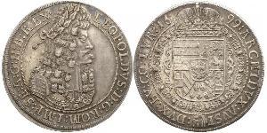 1 Thaler Saint-Empire romain germanique (962-1806) / Hongrie Argent Léopold Ier de Habsbourg(1640-1705)