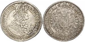 1 Thaler Saint-Empire romain germanique (962-1806) / Hongrie Argent Léopold Ier de Habsbourg(1640-1705)