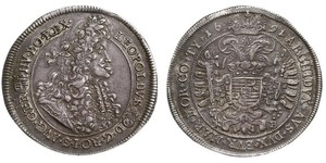 1 Thaler Saint-Empire romain germanique (962-1806) / Hongrie Argent Léopold Ier de Habsbourg(1640-1705)
