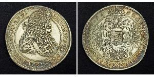 1 Thaler Saint-Empire romain germanique (962-1806) / Hongrie Argent Léopold Ier de Habsbourg(1640-1705)