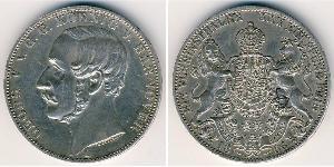 1 Thaler States of Germany Argent Georges V de Hanovre (1819 - 1878)