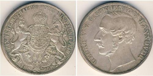 1 Thaler States of Germany Argent Georges V de Hanovre (1819 - 1878)