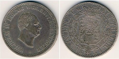 1 Thaler States of Germany Argent Guillaume IV (1765-1837)