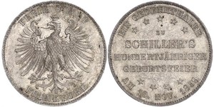 1 Thaler Ville libre de Francfort Argent 