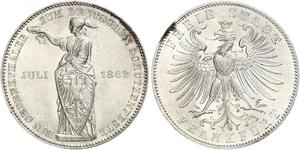 1 Thaler Ville libre de Francfort Argent 