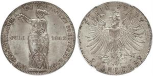 1 Thaler Ville libre de Francfort Argent 