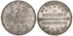 1 Thaler Ville libre de Francfort Argent 