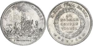 1 Thaler Ville libre de Francfort Argent 