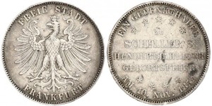 1 Thaler Ville libre de Francfort Argent 