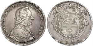 1 Thaler Ååstenrik / Salzbourg (1328 - 1803) Argent Hieronymus von Colloredo-Mannsfeld (1732 - 1812)