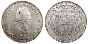 1 Thaler Ååstenrik / Salzbourg (1328 - 1803) Argent Hieronymus von Colloredo-Mannsfeld (1732 - 1812)