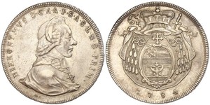 1 Thaler Ååstenrik / Salzbourg (1328 - 1803) Argent Hieronymus von Colloredo-Mannsfeld (1732 - 1812)