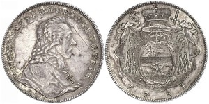 1 Thaler Ååstenrik / Salzbourg (1328 - 1803) Argent Hieronymus von Colloredo-Mannsfeld (1732 - 1812)