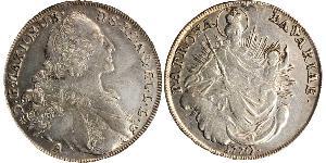 1 Thaler Électorat de Bavière (1623 - 1806) Argent Maximilien III Joseph de Bavière(1727 – 1777)