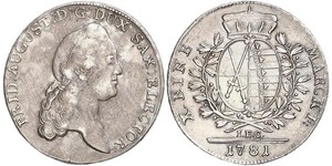 1 Thaler Électorat de Saxe (1356 - 1806) Argent Auguste II (1670 - 1733)