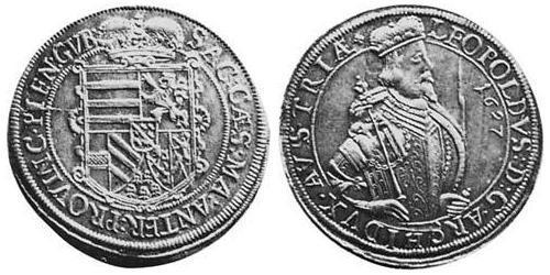1 Thaler Alsazia Argento Leopoldo V d