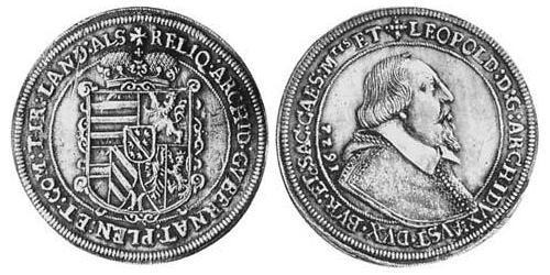 1 Thaler Alsazia Argento Leopoldo V d
