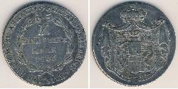 1 Thaler Anhalt-Bernburg (1603 - 1863) Argento Alessio Federico Cristiano di Anhalt-Bernburg(1767 – 1834)