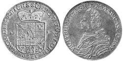 1 Thaler Anhalt-Bernburg (1603 - 1863) Argento Vittorio Federico di Anhalt-Bernburg(1700 – 1765)