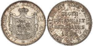 1 Thaler Anhalt-Bernburg (1603 - 1863) Argento Alessio Federico Cristiano di Anhalt-Bernburg(1767 – 1834)