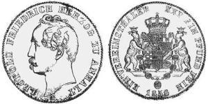 1 Thaler Anhalt-Dessau (1603 -1863) Argento Leopoldo IV di Anhalt-Dessau (1794 – 1871)