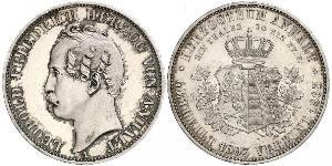1 Thaler Anhalt-Dessau (1603 -1863) / Anhalt (1806 - 1918) Argento Leopoldo IV di Anhalt-Dessau (1794 – 1871)