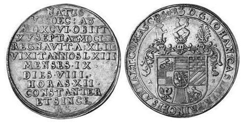 1 Thaler Anhalt-Dessau (1603 -1863) / Anhalt (1806 - 1918) Argento Giovanni Casimiro di Anhalt-Dessau(1596 – 1660)