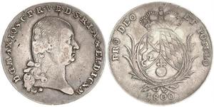 1 Thaler Elettorato di Baviera (1623 - 1806) Argento 