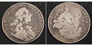 1 Thaler Elettorato di Baviera (1623 - 1806) Argento Massimiliano III di Baviera(1727 – 1777)