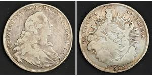 1 Thaler Elettorato di Baviera (1623 - 1806) Argento Massimiliano III di Baviera(1727 – 1777)