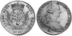 1 Thaler Elettorato di Baviera (1623 - 1806) Argento 