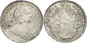 1 Thaler Elettorato di Baviera (1623 - 1806) Argento Carlo Teodoro di Baviera (1724 - 1799)