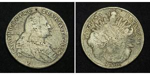 1 Thaler Elettorato di Baviera (1623 - 1806) Argento Carlo Teodoro di Baviera (1724 - 1799)