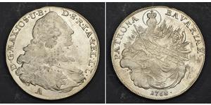 1 Thaler Elettorato di Baviera (1623 - 1806) Argento Massimiliano III di Baviera(1727 – 1777)