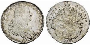 1 Thaler Elettorato di Baviera (1623 - 1806) Argento Carlo Teodoro di Baviera (1724 - 1799)