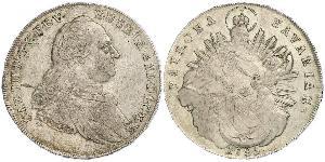 1 Thaler Elettorato di Baviera (1623 - 1806) Argento Carlo Teodoro di Baviera (1724 - 1799)
