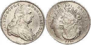 1 Thaler Elettorato di Baviera (1623 - 1806) Argento Carlo Teodoro di Baviera (1724 - 1799)