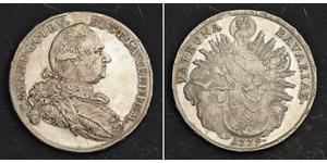 1 Thaler Elettorato di Baviera (1623 - 1806) Argento Carlo Teodoro di Baviera (1724 - 1799)