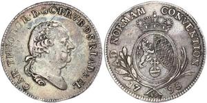 1 Thaler Elettorato di Baviera (1623 - 1806) Argento 