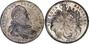1 Thaler Elettorato di Baviera (1623 - 1806) Argento Carlo Teodoro di Baviera (1724 - 1799)