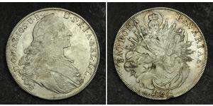 1 Thaler Elettorato di Baviera (1623 - 1806) Argento Massimiliano III di Baviera(1727 – 1777)