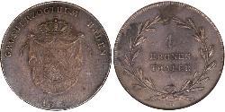 1 Thaler Grand Duchy of Baden (1806-1918) Argento Carlo II di Baden(1786 – 1818)