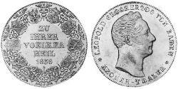 1 Thaler Grand Duchy of Baden (1806-1918) Argento Leopoldo di Baden(1790 – 1852)