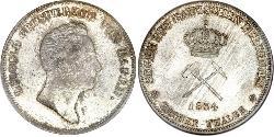 1 Thaler Grand Duchy of Baden (1806-1918) Argento Leopoldo di Baden(1790 – 1852)