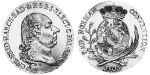 1 Thaler Grand Duchy of Baden (1806-1918) Argento 