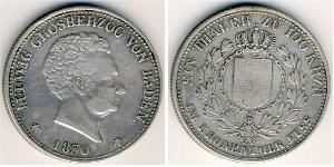 1 Thaler Grand Duchy of Baden (1806-1918) Argento 