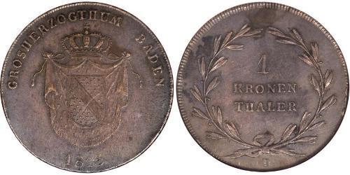 1 Thaler Grand Duchy of Baden (1806-1918) Argento Carlo II di Baden(1786 – 1818)