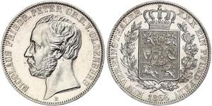 1 Thaler Grand Duchy of Oldenburg (1814 - 1918) Argento Pietro II di Oldenburg (1827 - 1900)