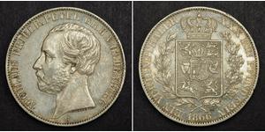 1 Thaler Grand Duchy of Oldenburg (1814 - 1918) Argento Pietro II di Oldenburg (1827 - 1900)